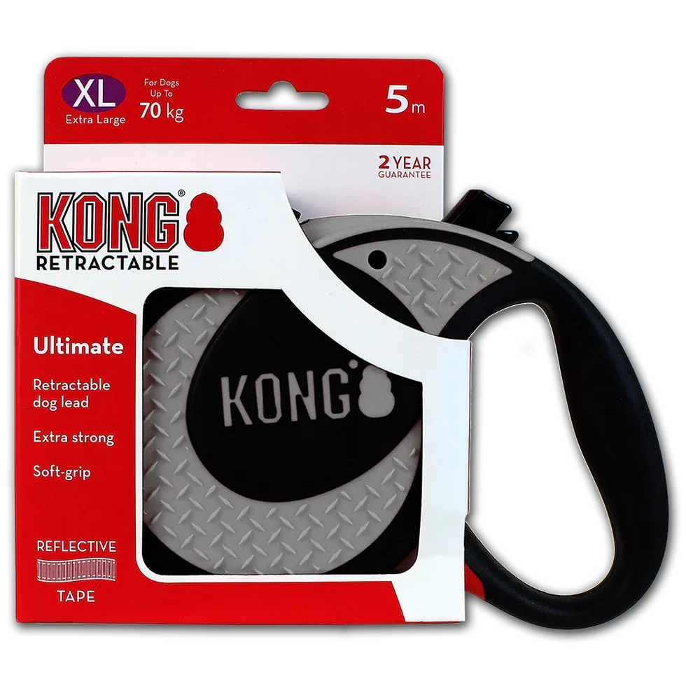 KONG Retractable Leash Ultimate Grey XL (5m/70kg) - PremiumHobby