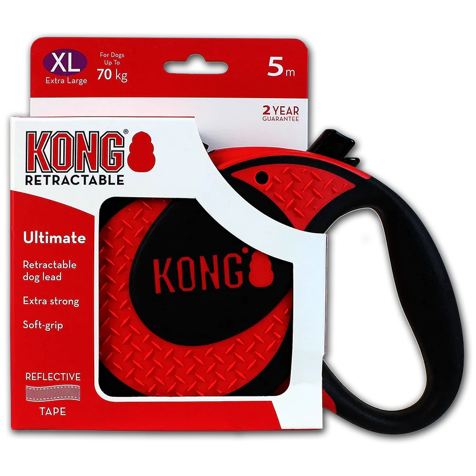 KONG Retractable Leash Ultimate Red XL (5m/70kg) - PremiumHobby