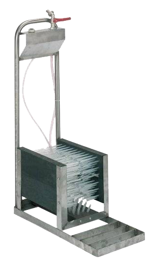 Stiefelreiniger 5 Bürsten hoch, Edelstahl