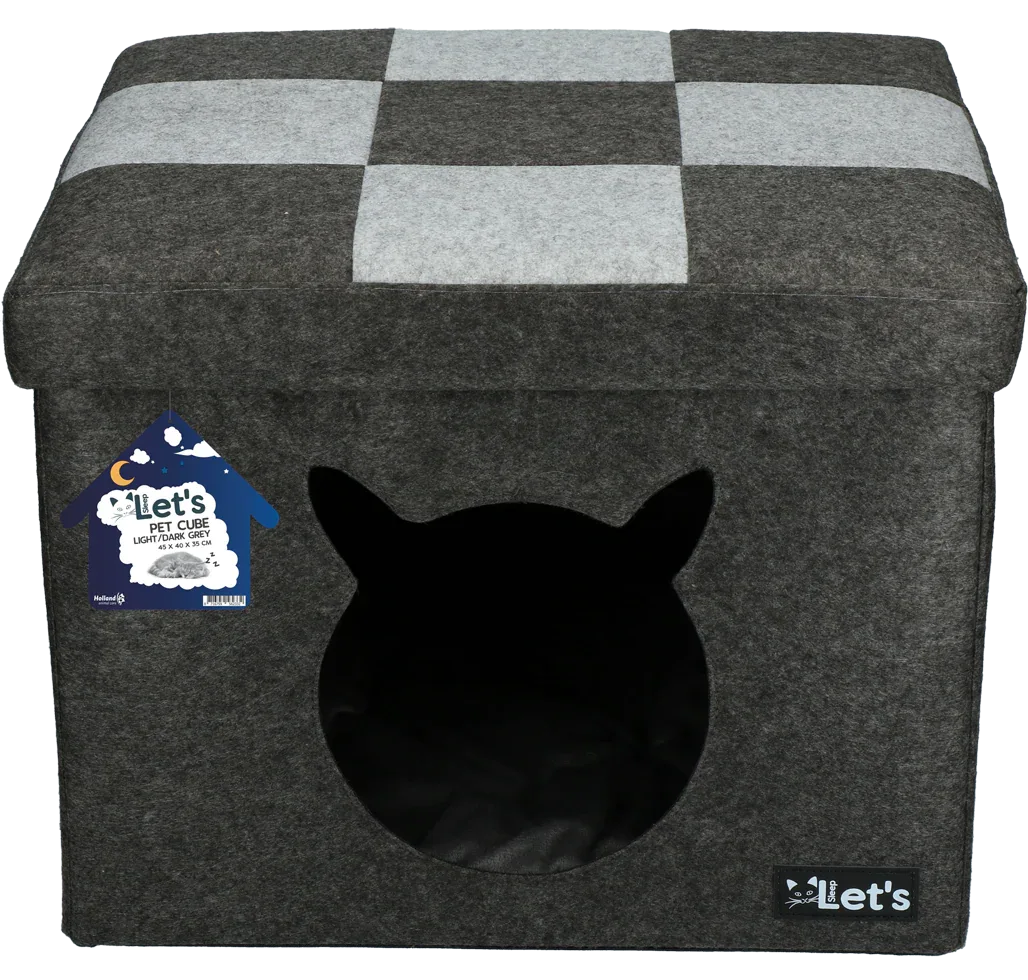 Let's sleep Pet Cube helles/dunkelgrau - PremiumHobby