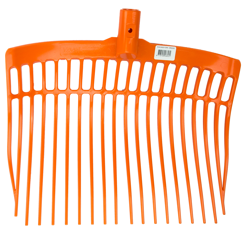 Dunggabel kunststoff orange ohne Stiel