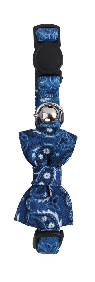 Cat collar w/Bowknot blau - PremiumHobby