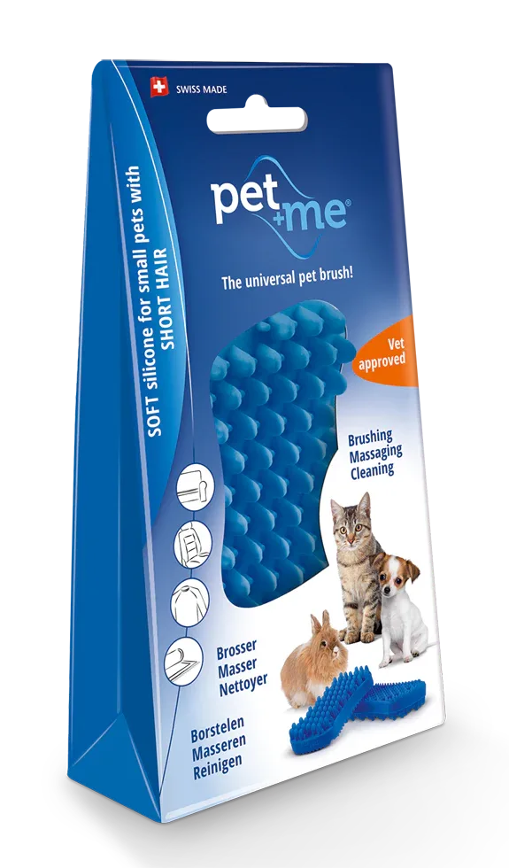 Pet+Me Cat Kurzhaar Bürste blau - PremiumHobby