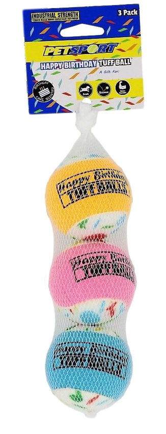 Tuff Birthday Balls 6 cmTurbo 3-pk