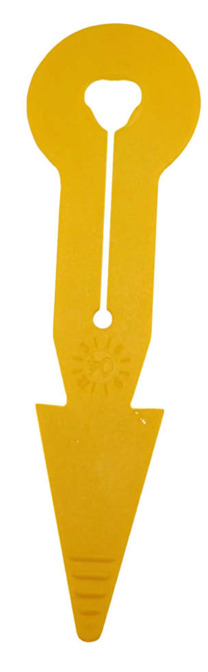 Pfeil I+R mit Schlitz gelb