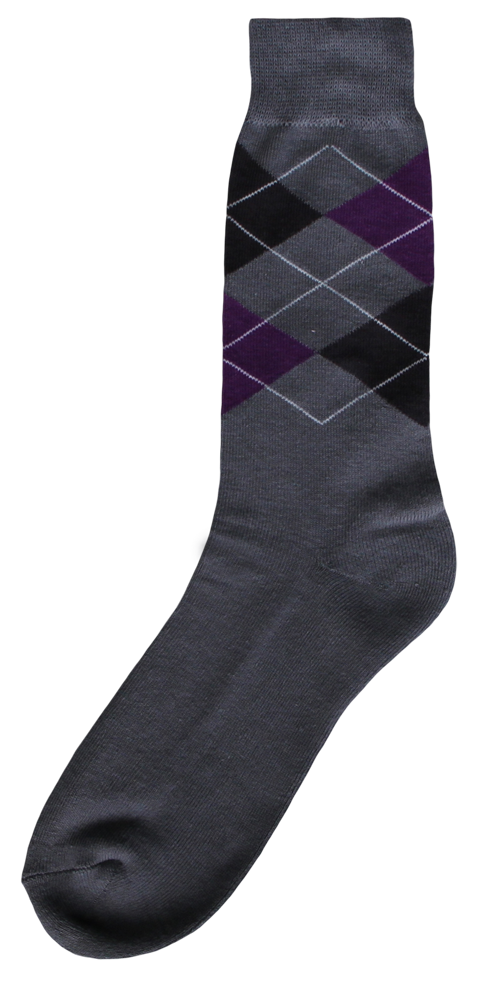 Reitersocke grau/schwarz/violett 43-46