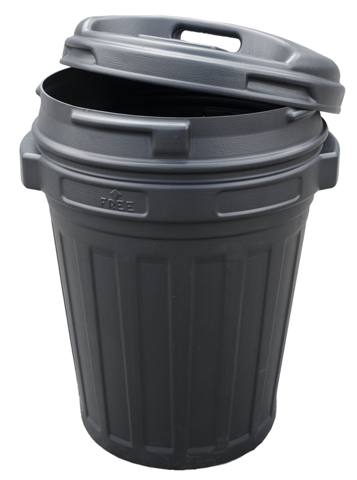 Futtertonne mit Drehverschluß 70 Liter Black