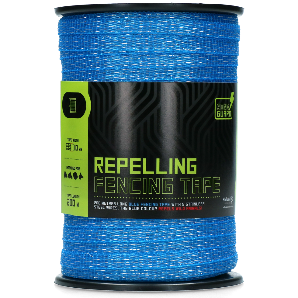 ZoneGuard 10 mm Abwehrzaunband blau 200 m - PremiumHobby