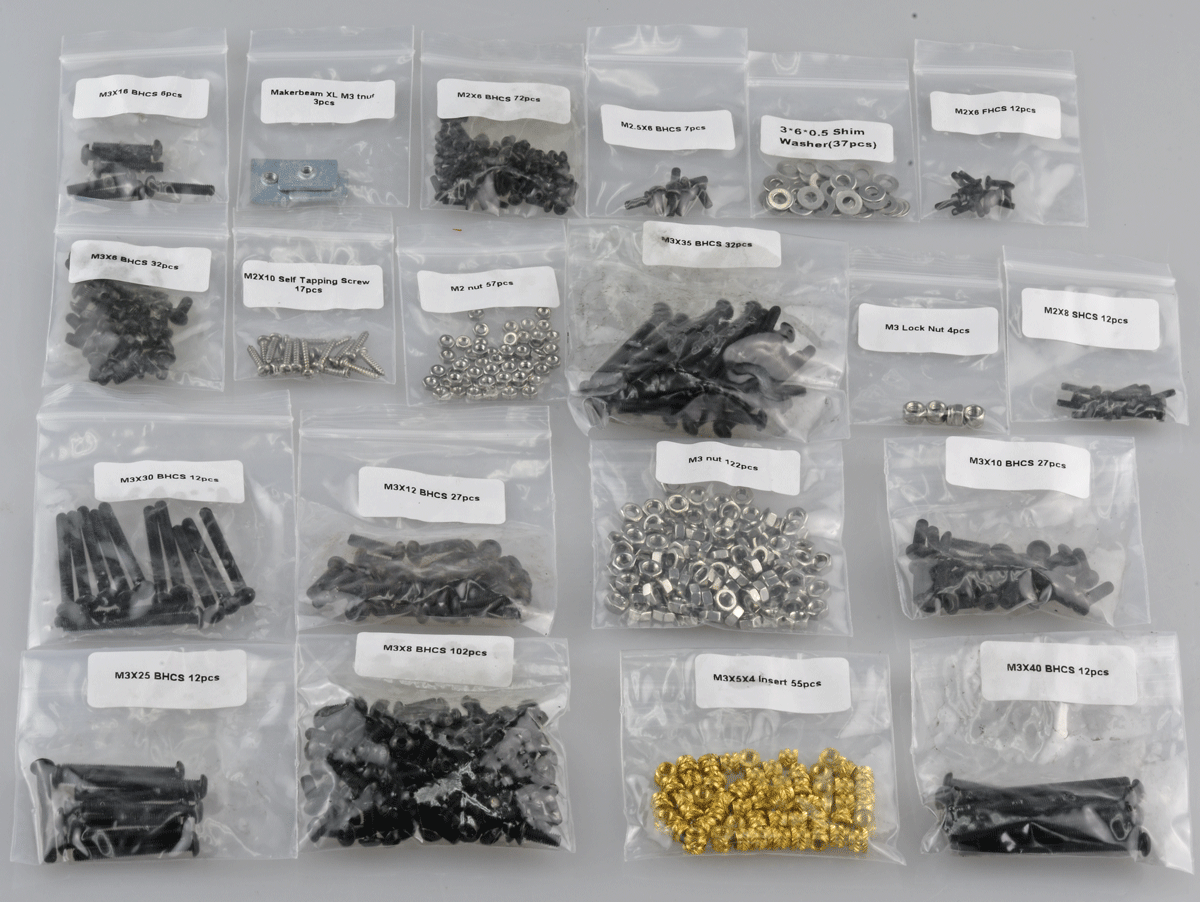 Fastener Kit for Voron v0.1