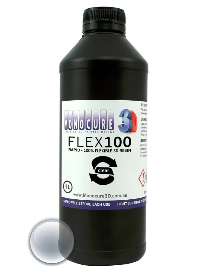 Monocure 3D Rapid FLEX100 Resin - 1 liter - Clear - PremiumHobby