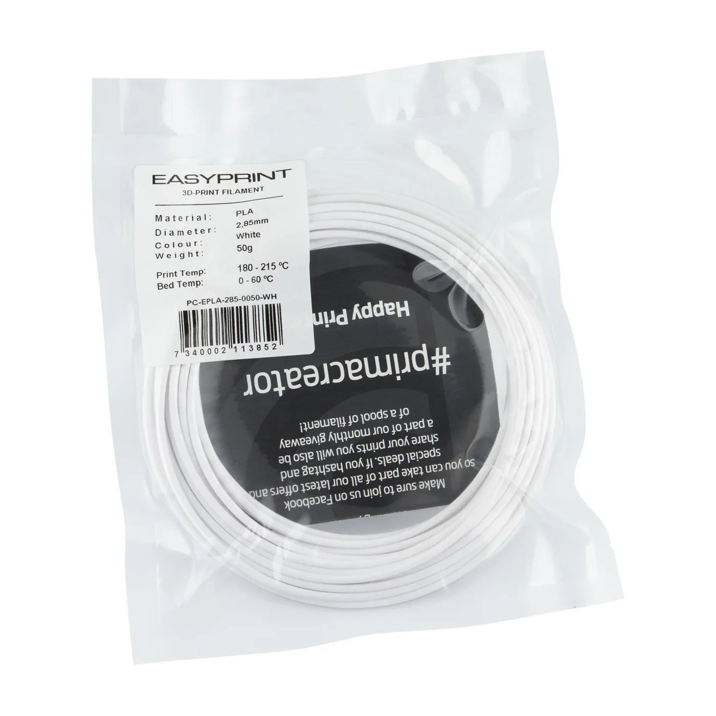 NinjaTek Cheetah Flexible - 2.85mm - 1 kg - Snow White - PremiumHobby