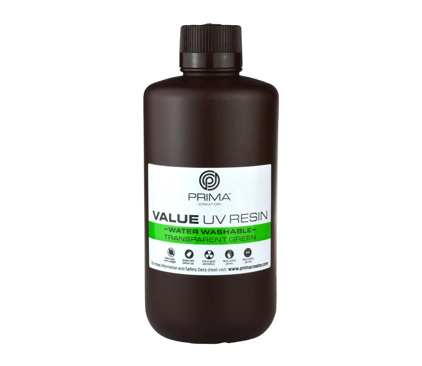 PrimaCreator Value Water Washable UV Resin - 1000 ml - Transparent Green - PremiumHobby