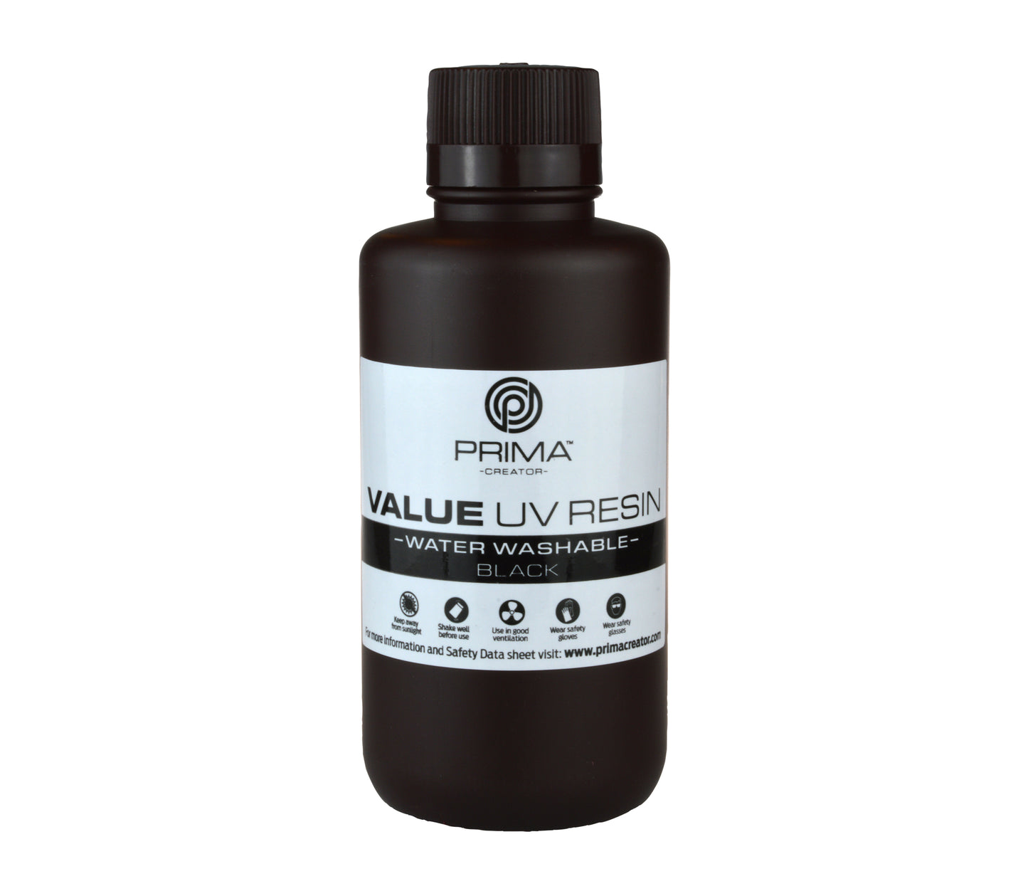 PrimaCreator Value Water Washable UV Resin - 500 ml - Black