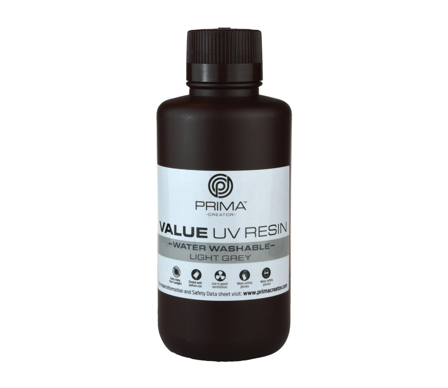 PrimaCreator Value Water Washable UV Resin - 500 ml - Light Grey