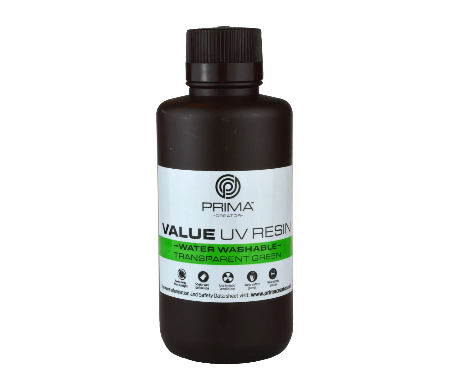 PrimaCreator Value Water Washable UV Resin - 500 ml - Transparent Green - PremiumHobby