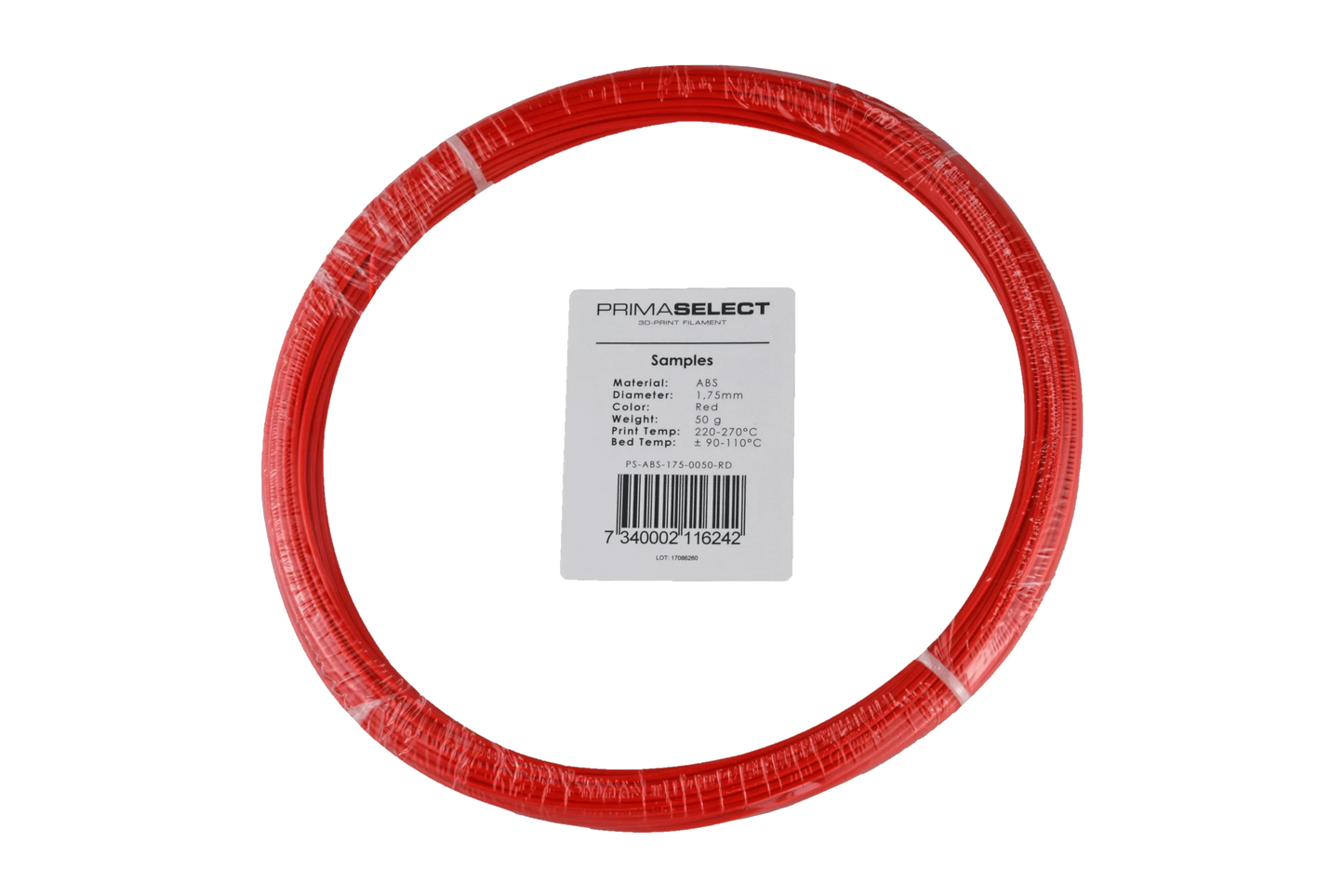 PrimaSelect ABS - 1.75mm - 50 g - Red - PremiumHobby