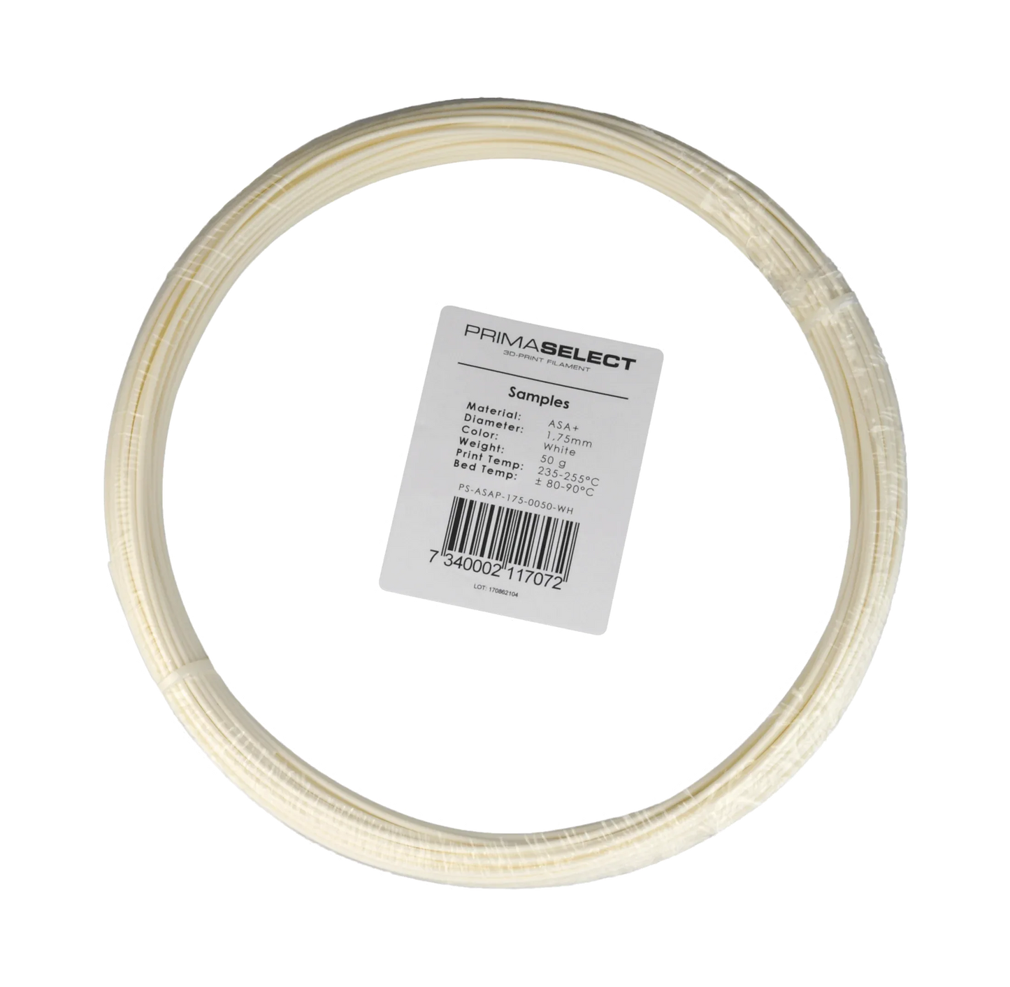 PrimaSelect ASA+ - 1.75mm - 50 g - White - PremiumHobby