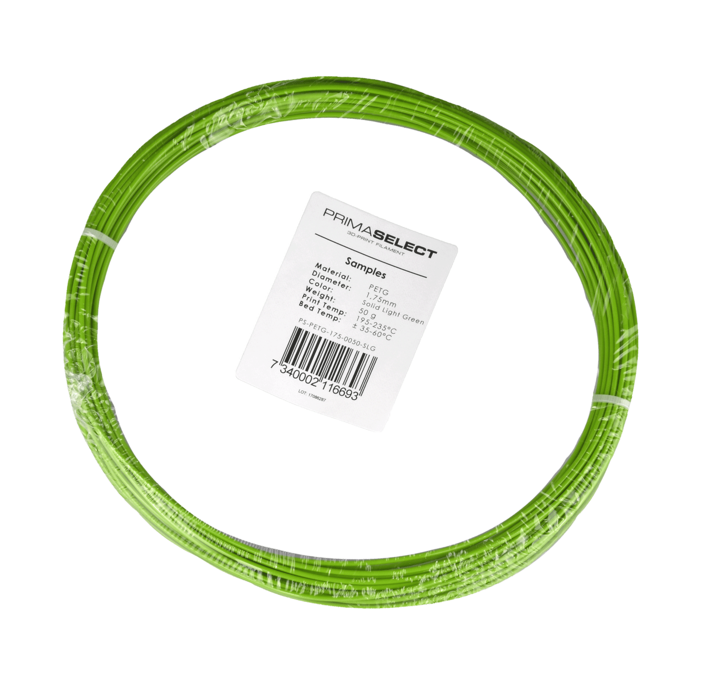 PrimaSelect PETG - 1.75mm - 50 g - Solid Light Green