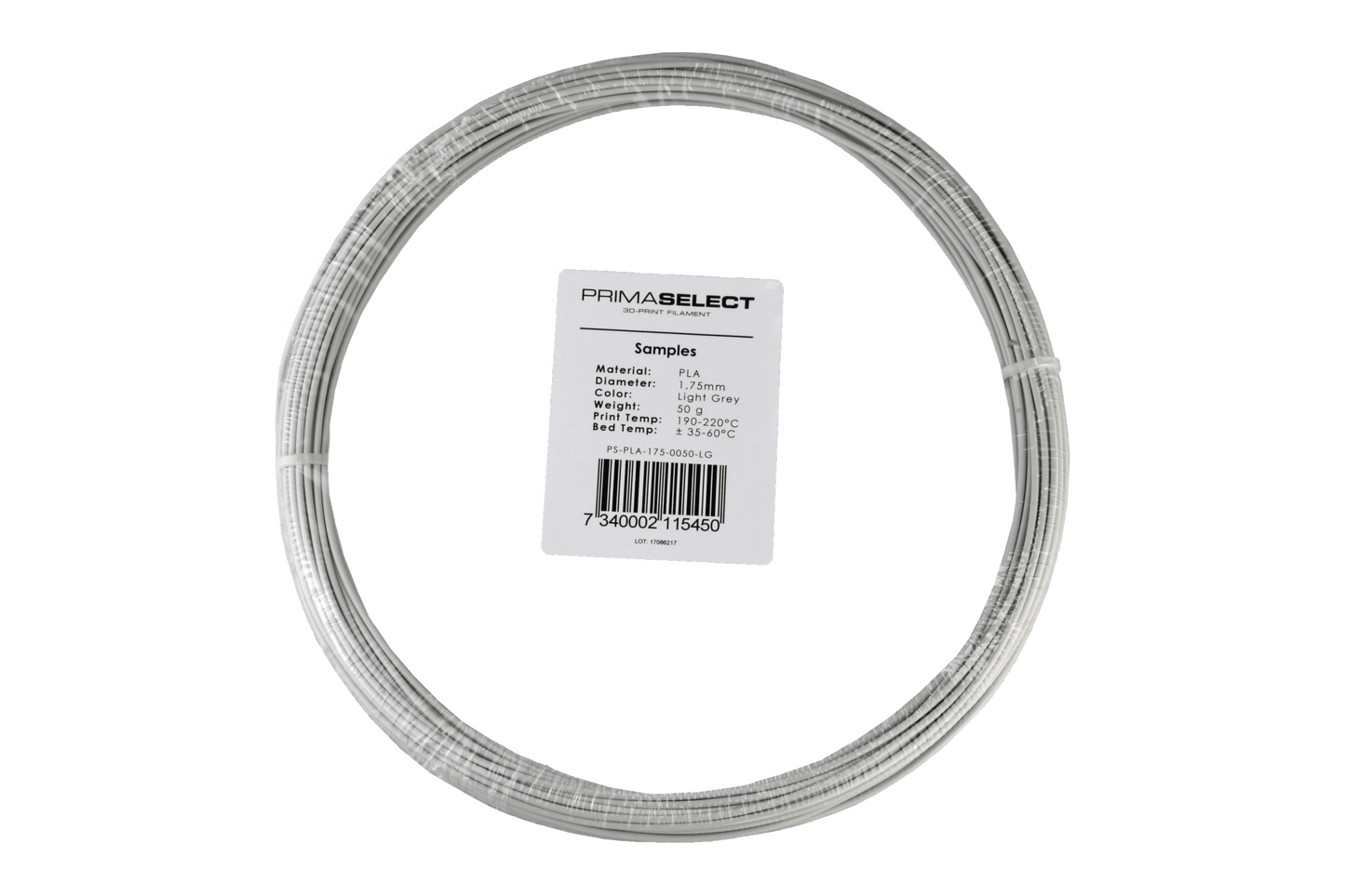 PrimaSelect PLA - 1.75mm - 50 g - Light Grey