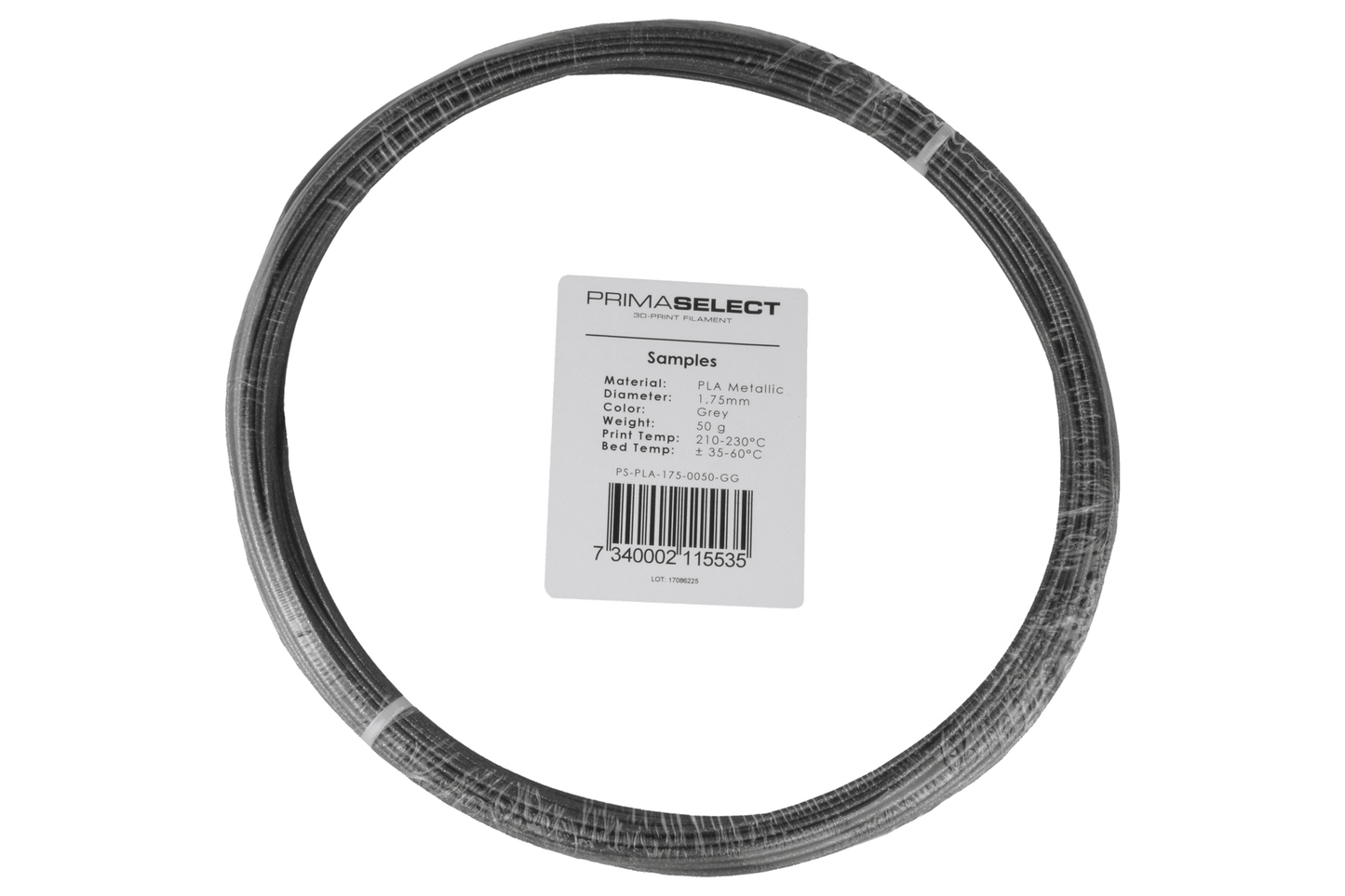 PrimaSelect PLA - 1.75mm - 50 g - Metallic Grey