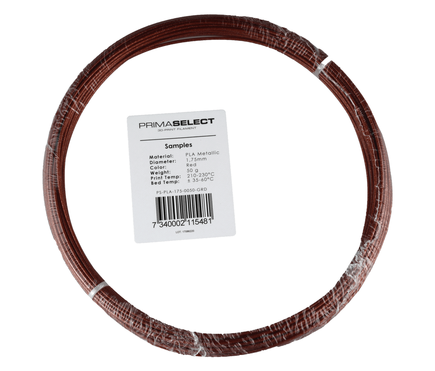 PrimaSelect PLA - 1.75mm - 50 g - Metallic Red