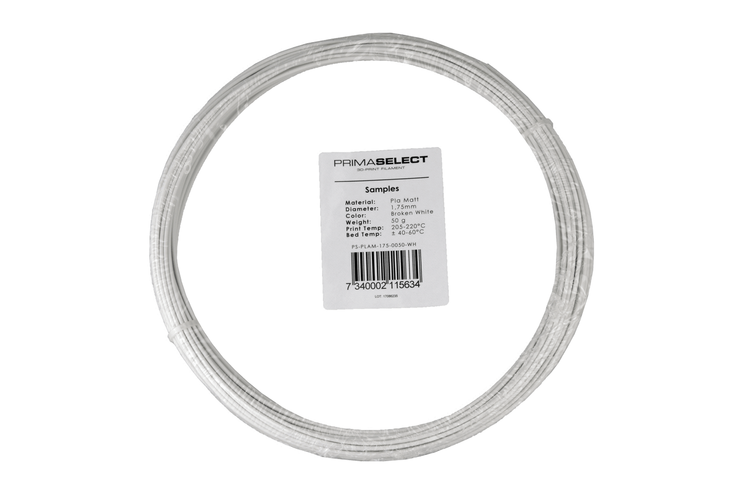 PrimaSelect PLA Matt - 1.75mm - 50 g - Broken White