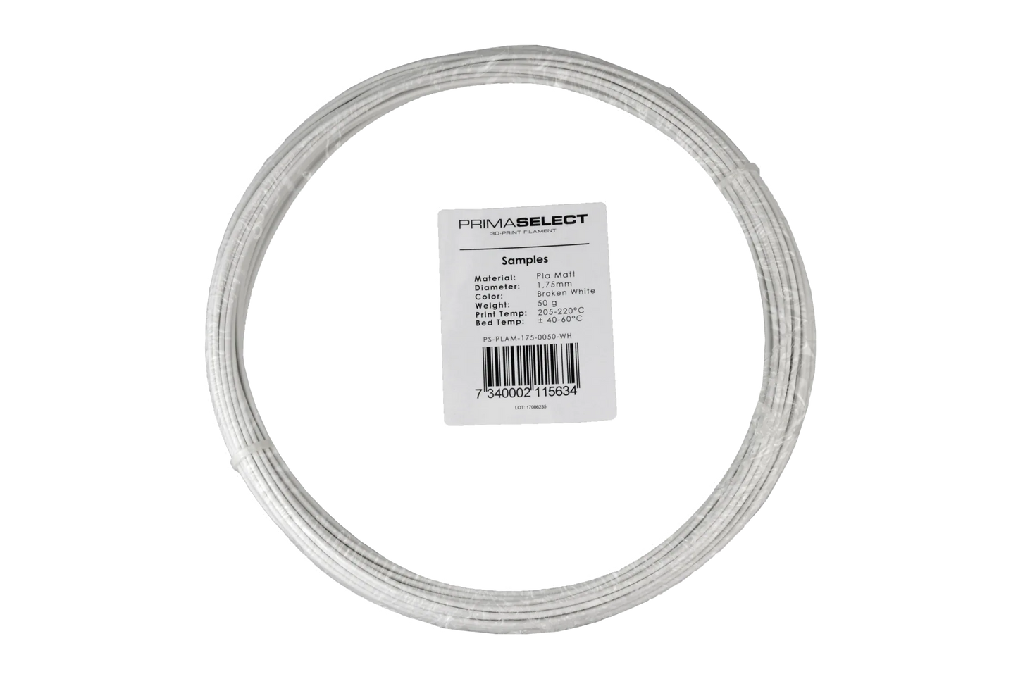 PrimaSelect PLA Matt - 1.75mm - 50 g - Broken White - PremiumHobby