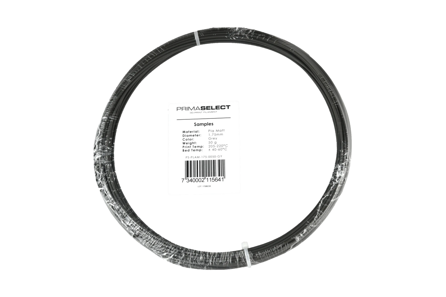 PrimaSelect PLA Matt - 1.75mm - 50 g - Grey - PremiumHobby