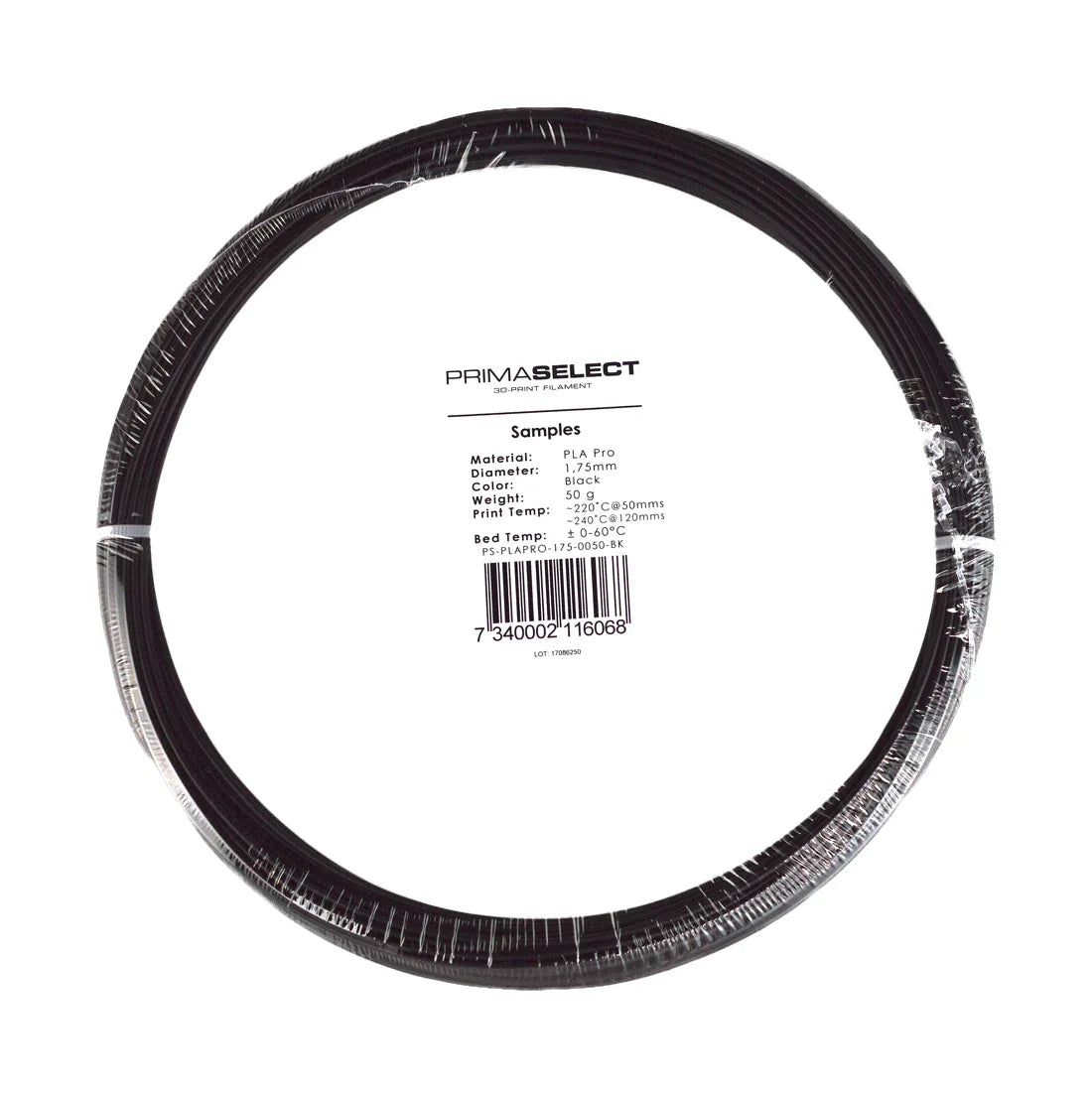 PrimaSelect PLA PRO - 1.75mm - 50 g - Black - PremiumHobby