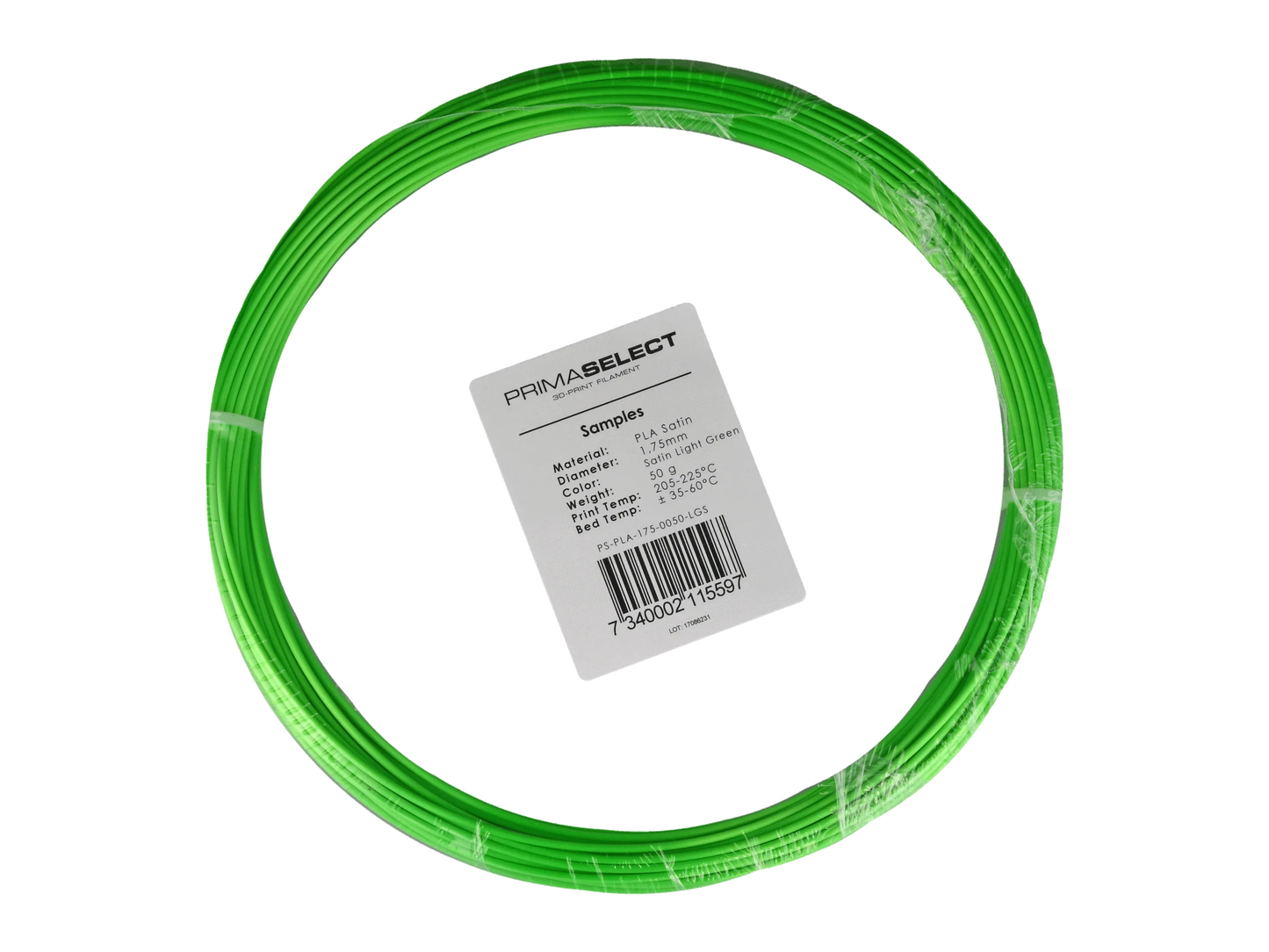 PrimaSelect PLA Satin - 1.75mm - 50 g - Light Green - PremiumHobby