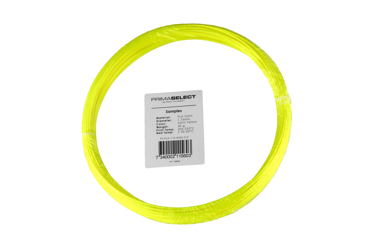 PrimaSelect PLA Satin - 1.75mm - 50 g - Yellow - PremiumHobby