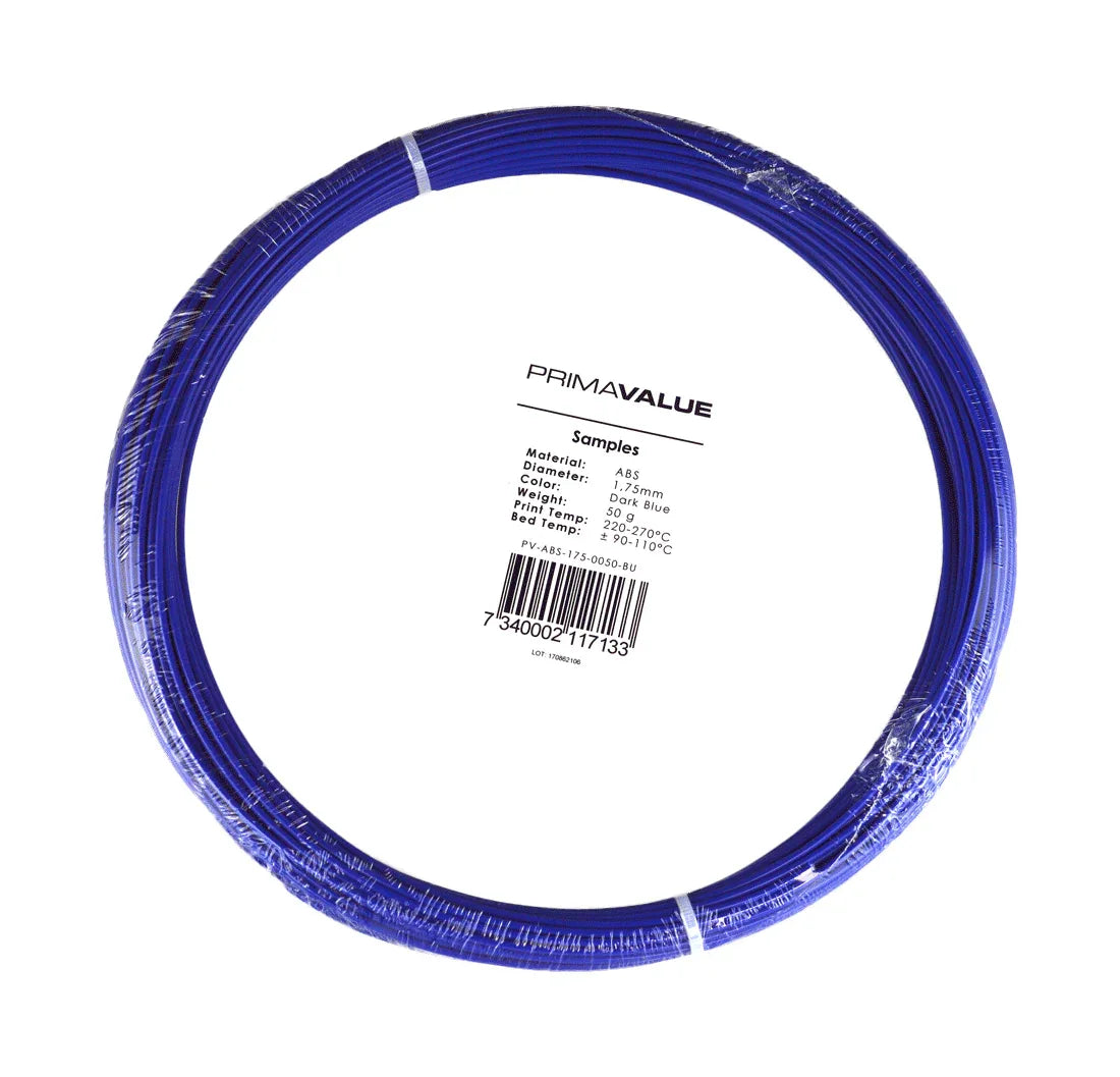 PrimaValue ABS - 1.75mm - 50 g spool - Blue - PremiumHobby