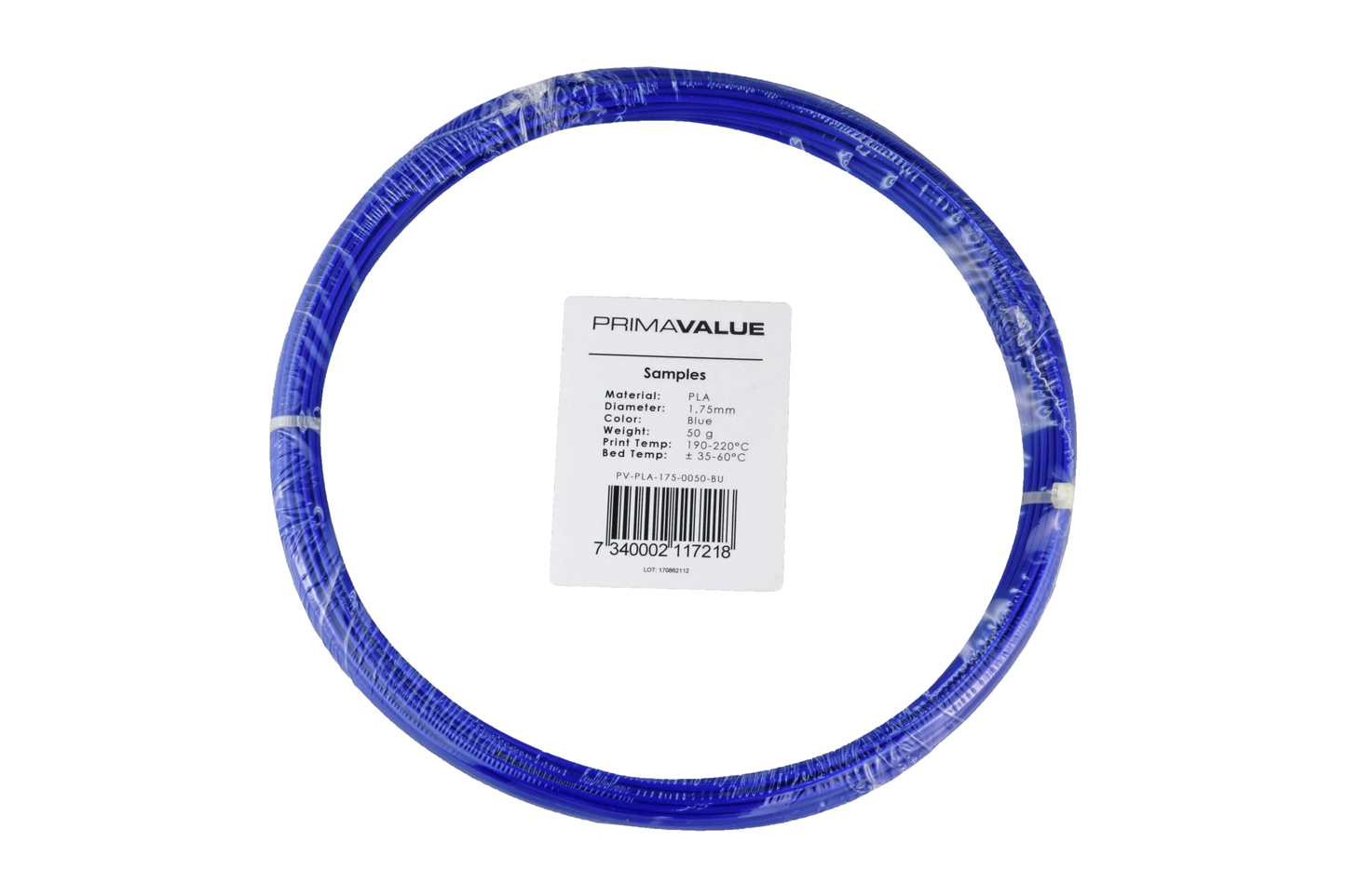 PrimaValue PLA - 1.75mm - 50 g spool - Blue - PremiumHobby