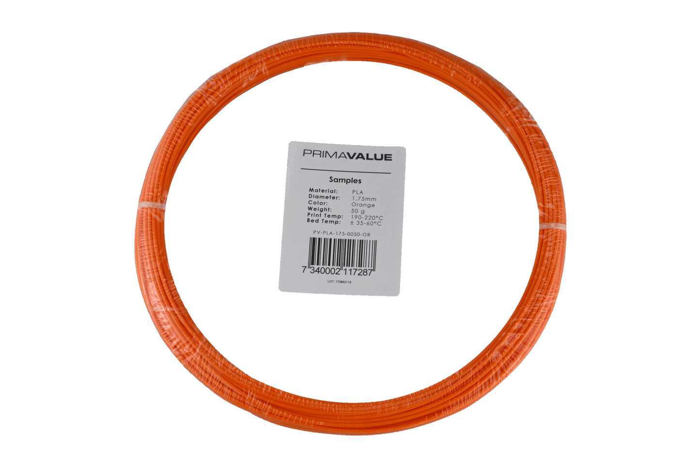 PrimaValue PLA - 1.75mm - 50 g spool - Orange