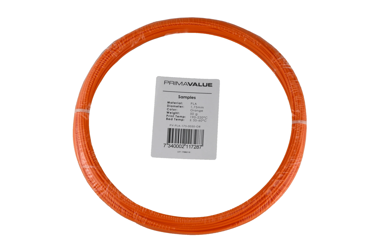 PrimaValue PLA - 1.75mm - 50 g spool - Orange - PremiumHobby