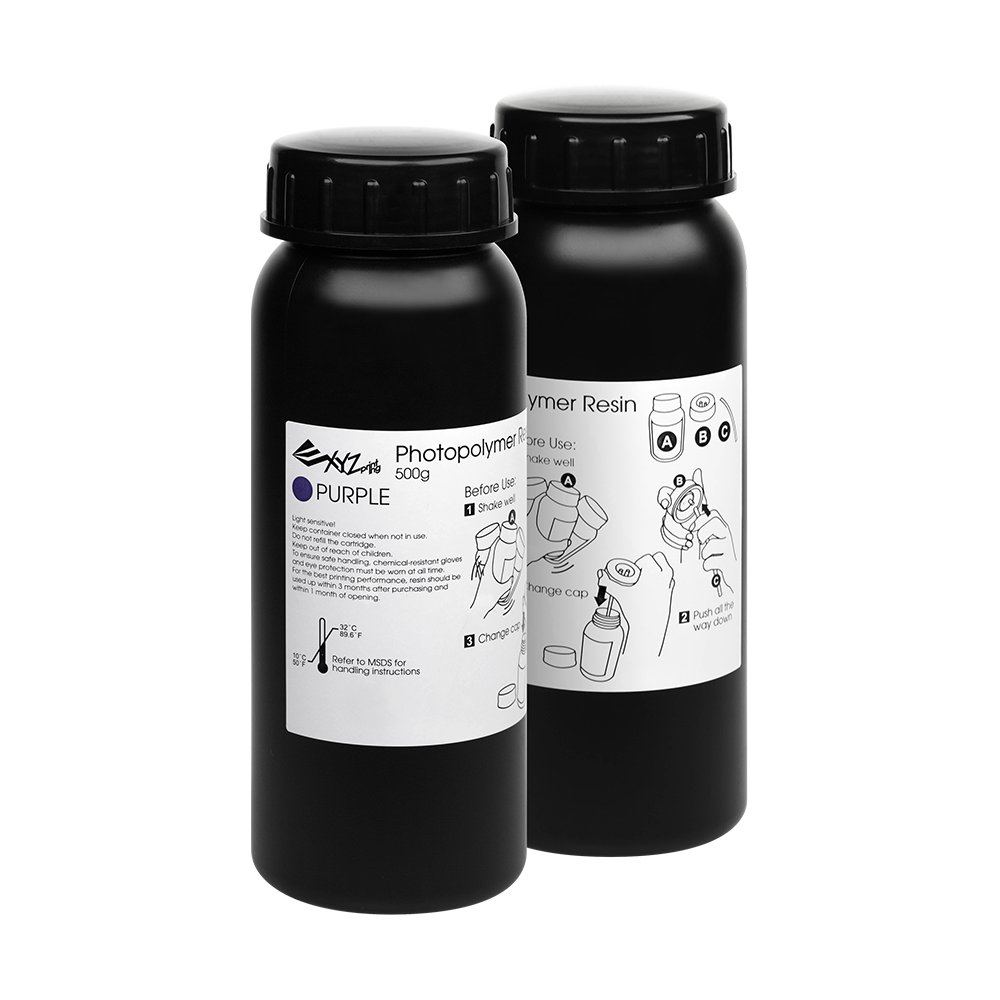 XYZprinting UV Resin - 2 x 500 ml Bottles - Purple