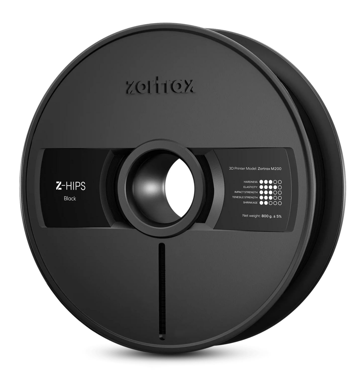 Zortrax Z-HIPS Filament - 1.75mm - 800g - Black - PremiumHobby