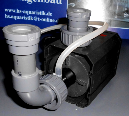 Abschäumerpumpe A-1260 ausserhalb inkl. Anschlüsse