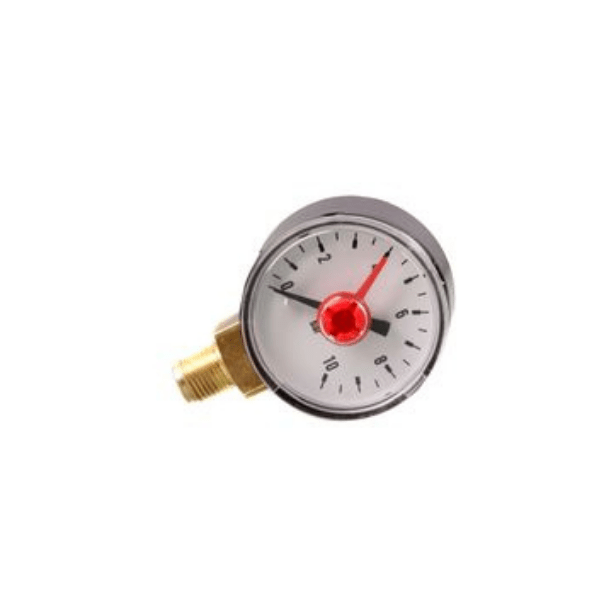 Manometer, 0 - 10 bar mit Markenzeiger, 1/8"-Anschluß