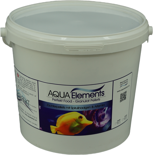 Granulat Futter / Pellets - 5000 ml / 2,5 Kg Eimer Spirulinaalgen &  Artemia