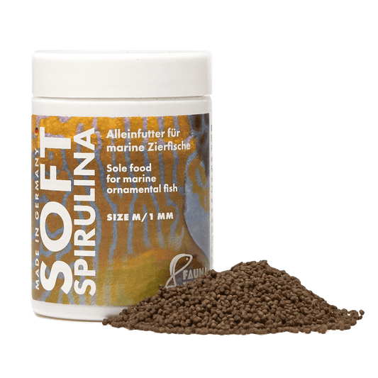 Marine Soft Spirulina  Grösse M 100ml  Weiches Granulatfutte für Seewasserfische