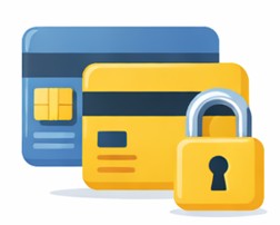 schloss icon für sichere zahlung