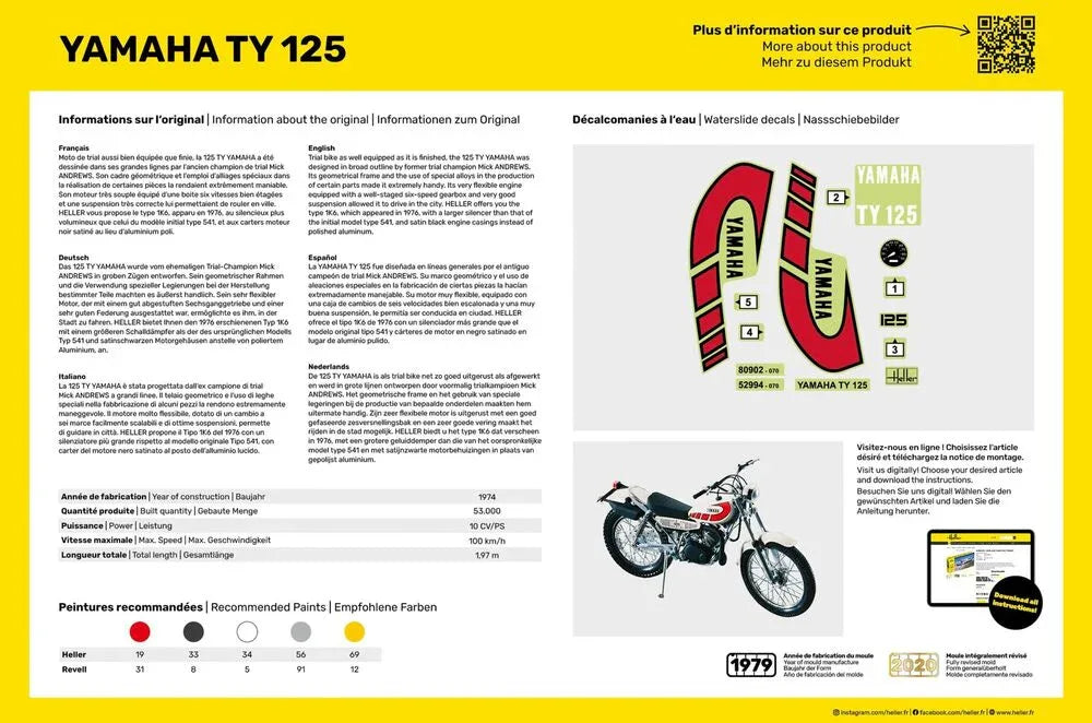 STARTER KIT Yamaha TY 125 - PremiumHobby