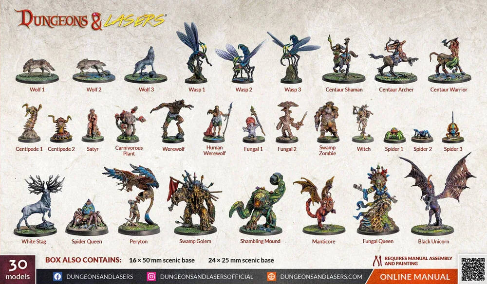 Dungeons & Lasers Miniatures: WOODLAND DWELLERS - PremiumHobby