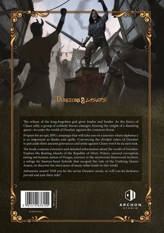 Dungeons & Lasers THE WORLD OF DEUSLAIR: RPG CAMPAIGN (hardcover)