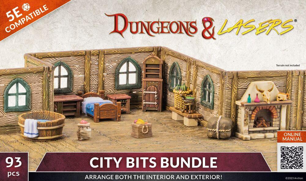 Dungeons & Lasers Expansion Set: CITY BITS BUNDLE - PremiumHobby