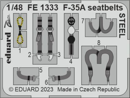 F-35A seatbelts STEEL 1/48 for TAMIYA