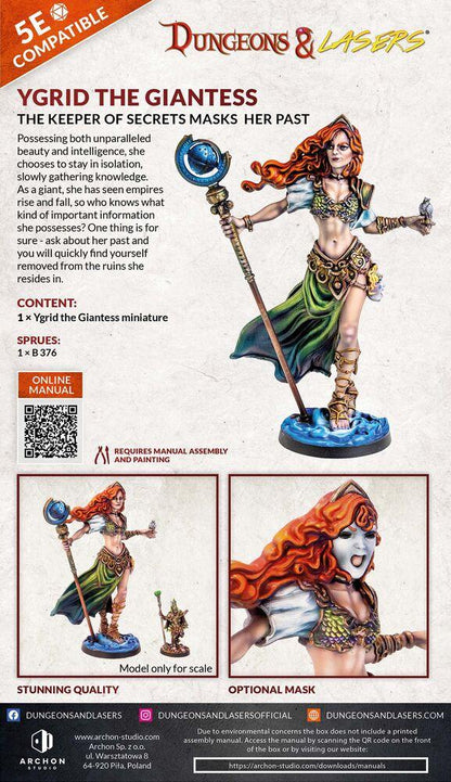 Dungeons & Lasers Miniatures: YGRID THE GIANTESS - PremiumHobby