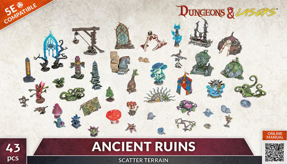 Dungeons & Lasers Expansion Set: ANCIENT RUINS SCATTER TERRAIN - PremiumHobby