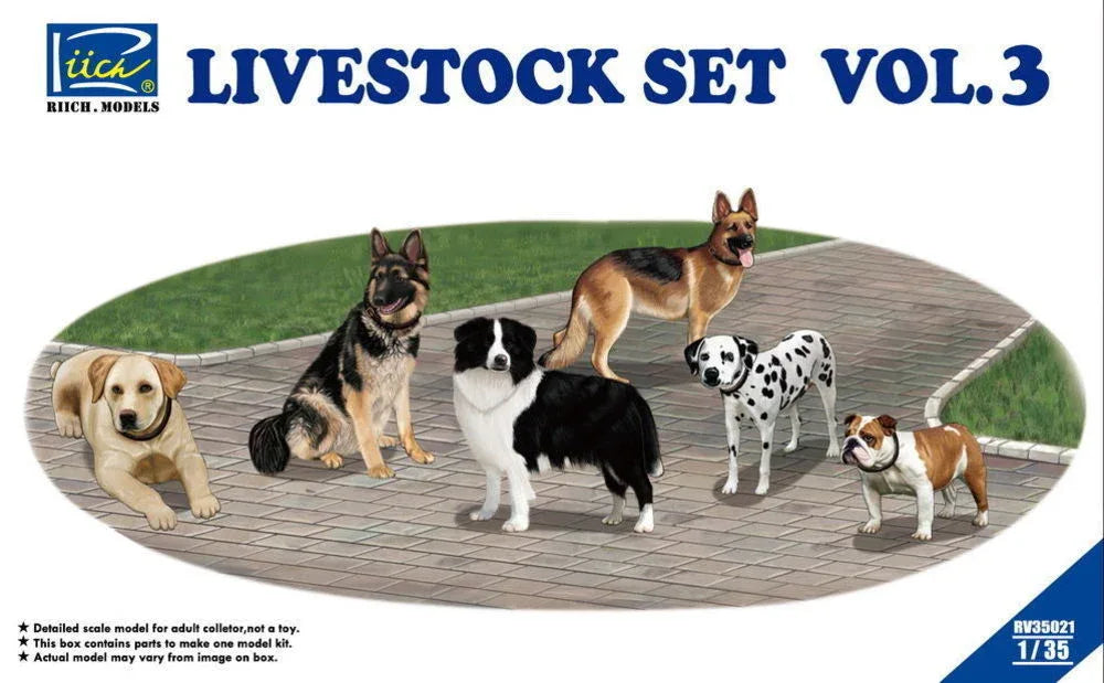 Livestock Set Vol.3 (six dogs) - PremiumHobby